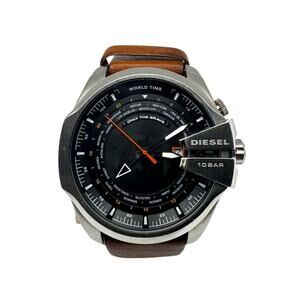 ⌚ Diesel “Only The Brave” World Time Watch – DZ-4321 | Brown Leather